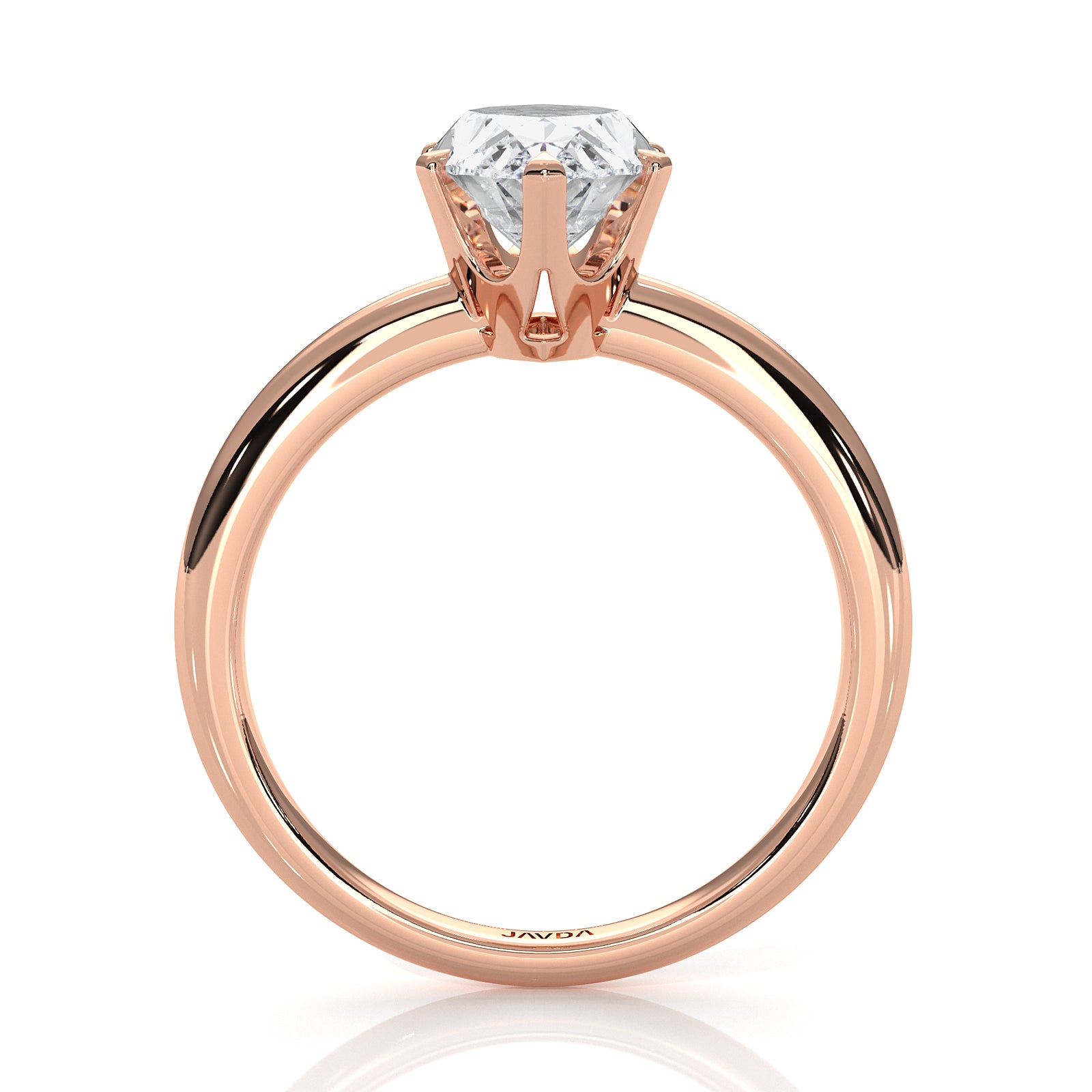 4g Lab Grown Round Diamond Engagement Solitaire 6 Prong Ring Setting IGI Certified 1.00 Ctw.